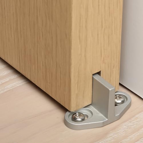 HASWARE Sliding Barn Door Bottom Floor Guide, Silver2 - color: Silver2