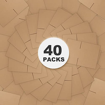 CRUGLA 40 Packs 6x4x3 Shipping Boxes, Brown Mailing Boxes - size: 6x4x3 Inch
