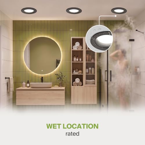 ASD 6 Pack Bronze Retrofit LED Recessed Lighting 6 Inch, 5CCT Wafer Lights - color: Bronze, size: 6 Pack