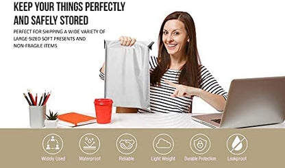 iMBAPrice White Poly Mailers 12x15.5 Inch 200 Pack I Size 5 Self-Seal, Waterproof Shipping Envelopes, Tear-Resistant, For Clothing & Small Business Packaging - color: White, size: 12" X 15.5"