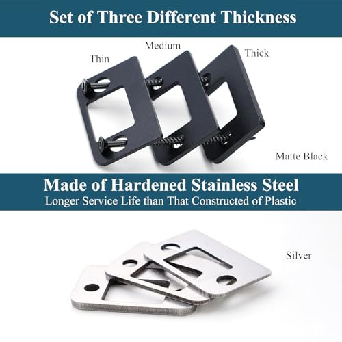 Door Strike Shim Plates, Standard Size Spacer, Stainless Steel - color: Silver