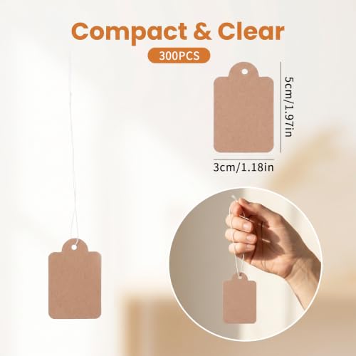 300pcs Pricing Tags with Strings,Hang Tags with String Attached