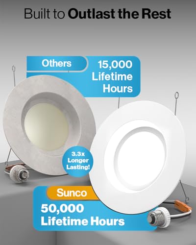 Sunco 12 Pack 6 Inch Retrofit LED Recessed Lighting Can Downlight, 13W=75W - color: 2700K Warm White