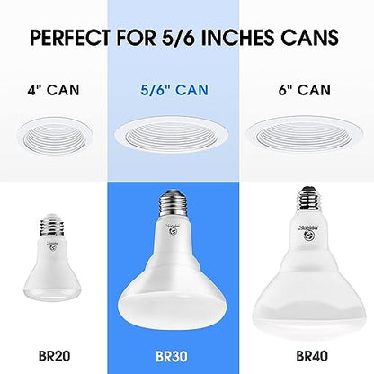 Energetic 6 Pack LED Recessed Light Bulb BR30 1500LM, 5000K - size: 6 Count (Pack of 1)