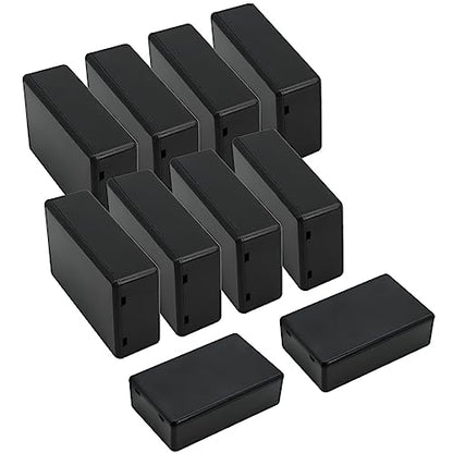 LeMotech Project Box 10 Pieces ABS Plastic Electrical Project Case Small Junction Box for Electronics Black 2.8 x 1.7 x 0.9 inch (72x 42x 23 mm) - size: 2.8" x 1.7" x 0.9"(10pc)