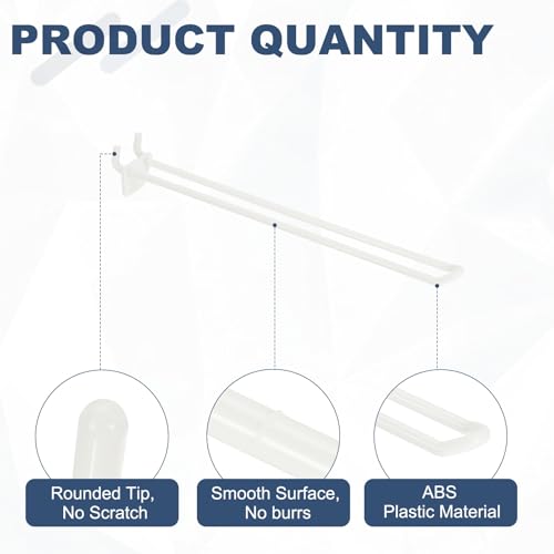 uxcell 20 Pcs Pegboard Hooks 10 Inch Durable Plastic Pegboard Display Hooks - size: 10 Inch