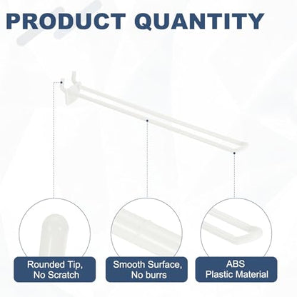 uxcell 20 Pcs Pegboard Hooks 10 Inch Durable Plastic Pegboard Display Hooks - size: 10 Inch