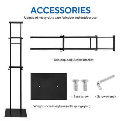 USCNC 2 Pack Floor Poster Board Stand, Double-Sided for Board & Foam Sign - size: 2 Pack Poster Stand