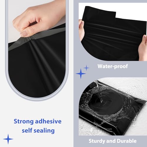 Fuxury Poly Mailers 17.7x22" 25 Pcs,XL Shipping Bags for Clothing,Black #10 - color: Black, size: 17.7x22" 25pcs