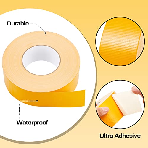 Amylove 230 ft Outdoor Court Tape, 2 in Adhesive for Basketball, Yellow, PE - color: Yellow