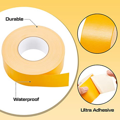 Amylove 230 ft Outdoor Court Tape, 2 in Adhesive for Basketball, Yellow, PE - color: Yellow