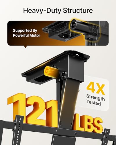 monTEK Motorized Ceiling TV Mount for 43-86 Inch TVs, Holds up to 121 lb - size: 43-86 Inch