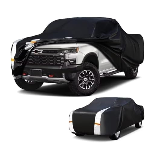 Colorado Truck Cover Custom Fit 2003-2026 Extended/Crew Cab SB (5'-6.1', No fit ZR2) with Door Zipper, Full Exterior Pickup Truck Cover Waterproof All Weather, Wind Dust Sun and UV Protector.