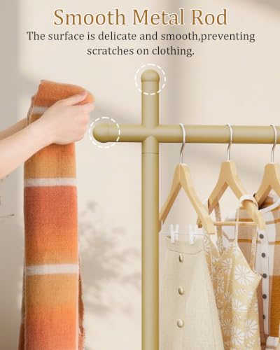 Industrial Clothes Racks,Metal Garment Trees,68.9in,Gold,Small - color: Gold, size: 19.7*11.8*68.9in
