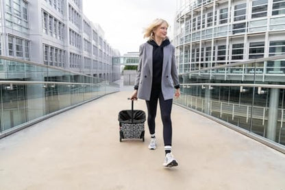 reisenthel carrycruiser Frame Leo Nero - Portable Shopping Trolley with Sturdy Aluminum Frame, Shoulder Strap and Removable mesh Inner Bag -Water-Repellent - color: Frame Leo Nero