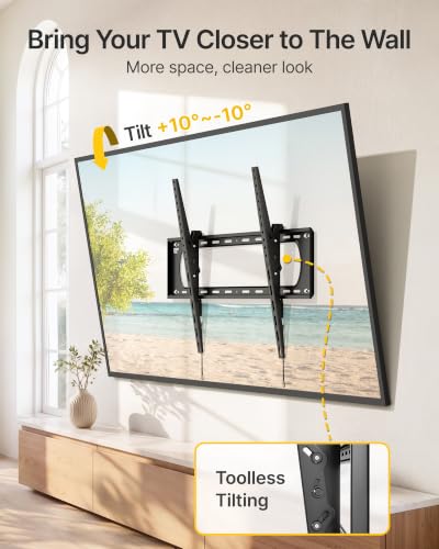 monTEK Heavy Duty Tilting TV Wall Mount for 50-100 Inch TVs up to 220 lb - size: 50-100" Tilt