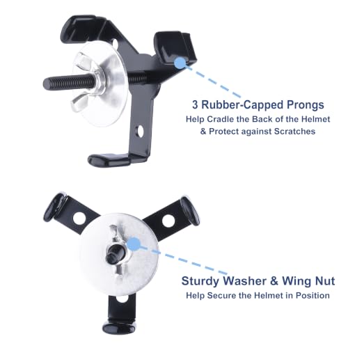Metal Football Helmet Wall Mount Display Hanger Holder for Full Mini Helmet