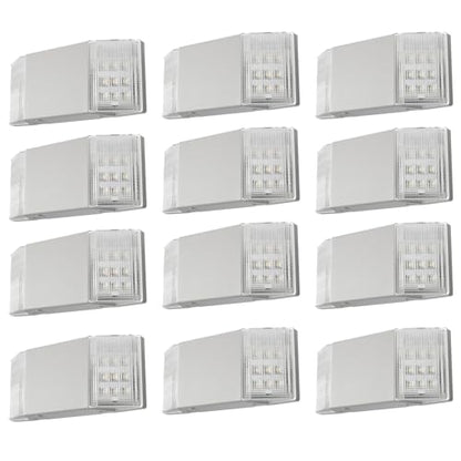 Spectsun 12 Packs Hardwired Emergency Exit Light Fixtures for Business, with Battery Backup, Two Head Adjustable LED Emergency Lighting, UL 924 Certified，AC 120/277V. - size: 12 Pack