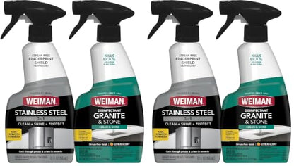 Weiman Stainless Steel & Granite Cleaner - 12 Ounce (Pack of 2) - size: 24 Fl Oz (Pack of 2)