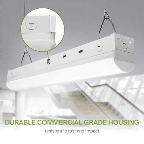 ASD 2ft LED Linear Strip Light Fixture, Emergency Battery Backup 9 Pack - color: White Emergency, size: 2FT