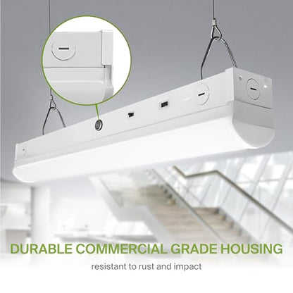 ASD 2ft LED Linear Strip Light Fixture, Emergency Battery Backup 9 Pack - color: White Emergency, size: 2FT