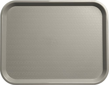 Carlisle FoodService Products Cafe Plastic Fast Food Tray, 14" x 18", Gray (Pack of 2) - size: 17.9" x 14" x 1" (Pack of 2)