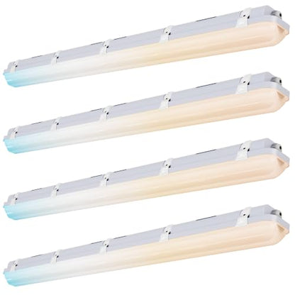JTT 4Pack 4FT LED Vapor Tight Light Fixture 60W/50W/40W Options 0-10V - size: 4FT (4-Pack)-New