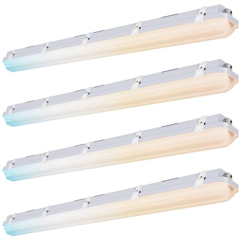 JTT 4Pack 4FT LED Vapor Tight Light Fixture 60W/50W/40W Options 0-10V - size: 4FT (4-Pack)-New