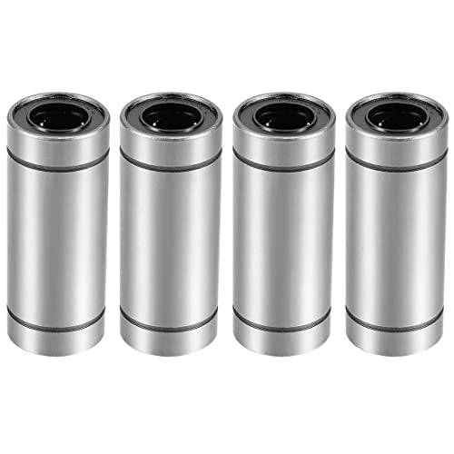 Linear Ball Bearings, LM16LUU 16mm Bore Longer Linear Motion Bushing Double Side Rubber Sealed Rod Liner Shaft Parts for CNC Machine 3D Printer 4 Pack - size: 16mm