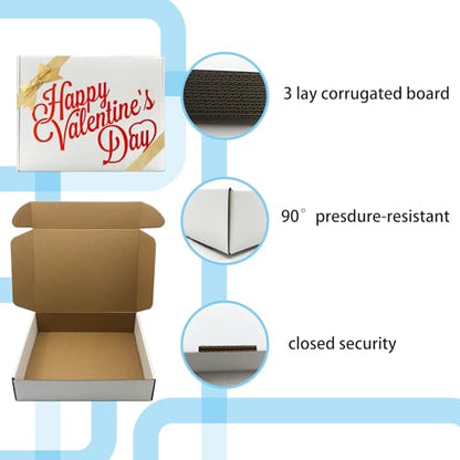 13x10x3 Inch White Shipping Box 20 Pack,Craft Gift Box,Mailing,Packaging - size: 13''x10''x3''
