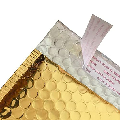 HOSL Metallic Padded Bubble Mailers shipping envelopes (Gold, 20Pack 6.25"(W) x 9"(L) (Inner)) - color: Gold, size: 6.25x9" (Inner)