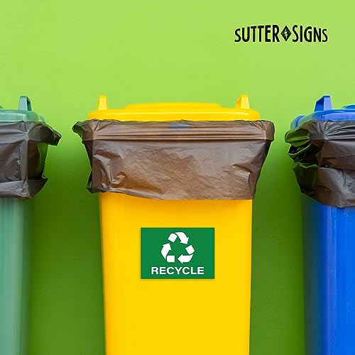Recycle Stickers, 7" x 10" (Pack of 4) - size: 7" x 10" (Pack of 4)
