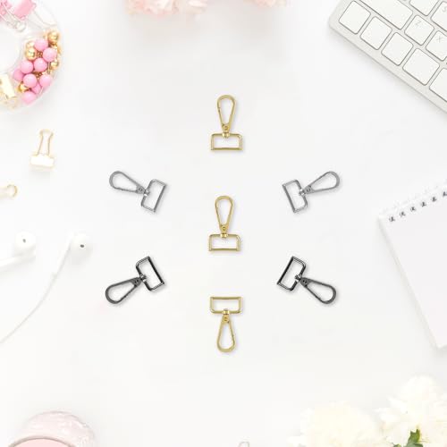 30 Pcs Metal D Ring Swivel Lobster Claw Clasp Snap Hooks Purse Hardware - color: Mixed Colors, size: 1 Inch