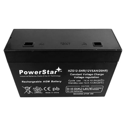 PowerStar HC1217W Emergency Light Alarm UPS Battery