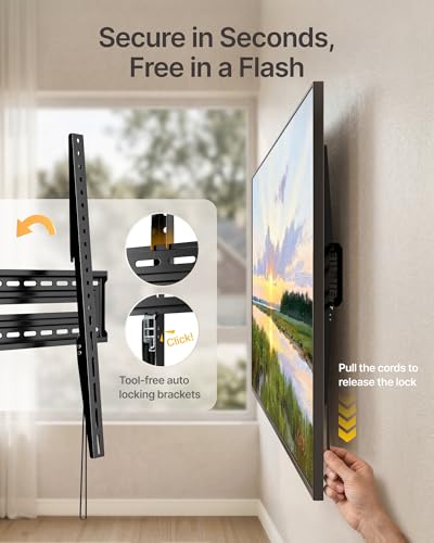 monTEK Heavy Duty Fixed TV Wall Mount for 50-100 Inch TVs up to 200 lbs - size: 50-100'' F