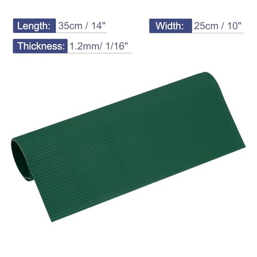 MECCANIXITY Corrugated Paper Sheets 5pcs 14x10x1/16inch Army Green - color: Army Green, size: 14inch x 10inch x 1/16inch