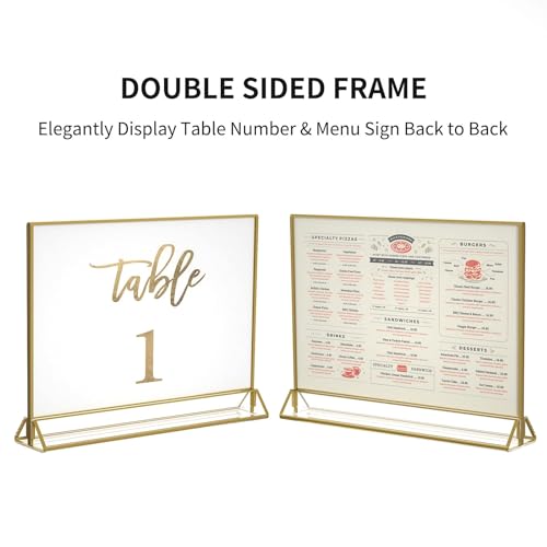 NIUBEE 8.5x11 Acrylic Sign Holder,Picture Frame,Wedding Table Numbers,6pack - size: 8.5x11", style: Horizontal