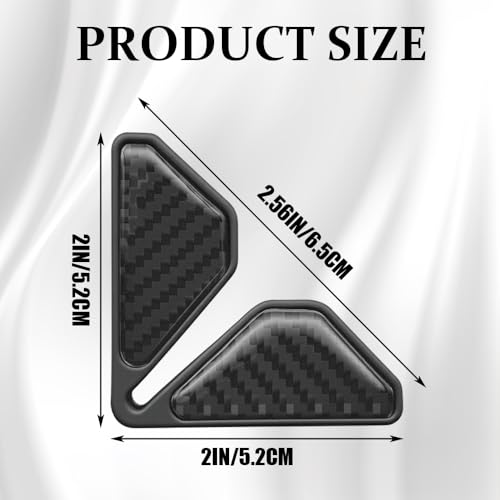 2PCS Car Door Corner Guards, Car Door Edge Guards, Carbon Fiber Anti-Collision Vehicle Corner Protector, Auto Accessories Self-Adhesive Edge Protection Cover for Most Vehicles (Black) - color: Black