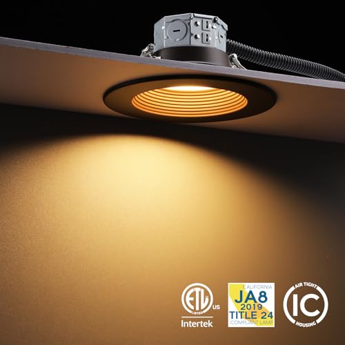 TORCHSTAR 8-Pack 5CCT 6 Inch LED Recessed Light Canless, Oil Rubbed Bronze - color: Oil Rubbed Bronze-5CCT, size: 6 Inch