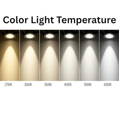 Espen Zenon LED Canopy Light 13W/16W/20W Selectable, 1560–2400LM, 3000K/4000K/5000K, White Outdoor Garage Ceiling Light, 120-277V, 0-10V Dimmable, Damp Rated
