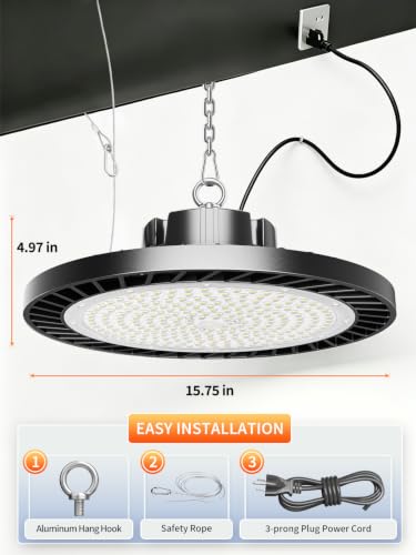 ONLYLUX 350W UFO LED High Bay Light, 52500LM 5000K Commercial Bay Lighting