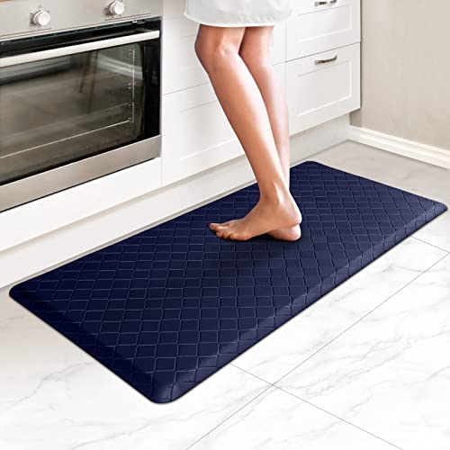 HappyTrends Kitchen Mats for Floor Cushioned Anti-Fatigue Kitchen Rugs - color: Blue, size: 39"L x 17.3"W x 0.5"Th