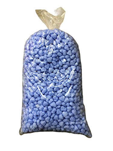 Bubblefast! Brand FunPak Plant Based Biodegradable Packing Peanuts, 1.5 cu ft Bag, Compostable (Blue Hearts) - color: Blue Hearts