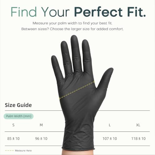 BEASTEK Black Nitrile Disposable Gloves, 4.0 Soft+™ Powder-Free 100 &1000CT - color: 100 Black (Large)