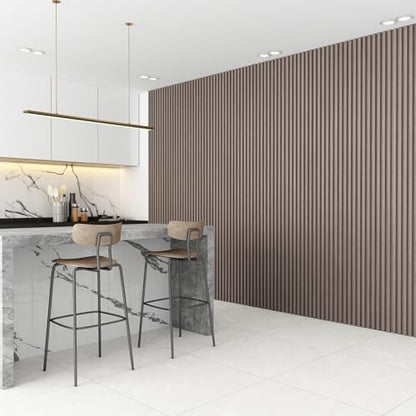 Slat Wall Panel 8-Pack, 108’’x6.1’’, Smoky Oak - size: 108’’x6.1’’-Smoky Oak