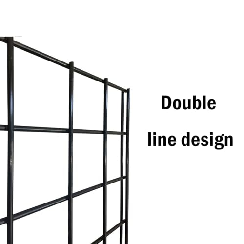 Commercial Grade Gridwall Panels – Heavy Duty Grid Panel for Any Retail Display, 2’ Width x 4’ Height, 3 Gridwall Panels Per Carton (Black Finish) - color: Black, size: 2'x4' (Pack of 3)