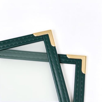 10Pcs Green PVC Clear Menu Cover 8.5x14, Bifold, 2 Page 4 View - color: green, size: 2 Pages - 8.5" x 14"