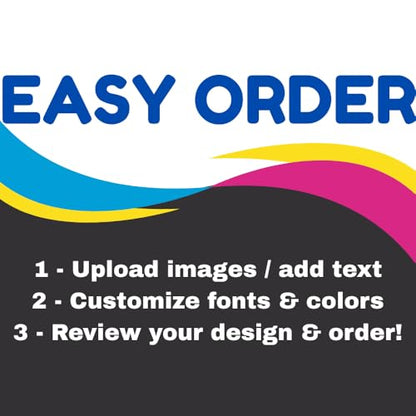 Custom Vinyl Banner - Vinyl Printed Personalized Banner Indoor & Outdoor Use for Display, Business, Events, Trade Shows, Grand Openings, Celebrations - ANY SIZE, ANY DESIGN - Next Day Turnaround | Print with Provision (Portrait) - size: Portrait