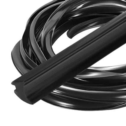 PATIKIL 2Pcs Weather Stripping Door Seal 3/16" Slot, 16.4Ft, Black, PVC - color: Black, size: 3/16" Slot, 16.4Ft