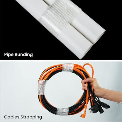 TAPEBEAR Clear Duct Tape Filament Strapping Tape 2" x 60Yards Two-Way - size: 2" x 60Yards/6Rolls